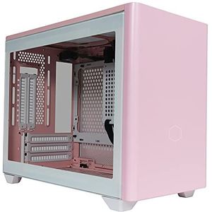 Cooler Master MasterBox NR200P Mini ITX Computerbehuizing, ruit van gehard glas , superieure koelopties, Verticale GPU display, van 360 graden bereikbaar zonder tools - Flamingo Roze