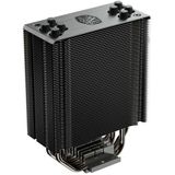 Cooler Master Hyper 212 Black Edition met beugel LGA1700 – CPU-koeler, 4 warmtepijpen met continu direct contact, Silencio FP120 ventilator, push-pull-configuratie mogelijk (niet inbegrepen), zwart