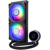 Cooler Master MasterLiquid PL240 Vloeistofkoeler CPU, Watercooling AIO, 2 x ventilator 120 mm, radiator 240 mm, controller RGB Gen2 inclusief, compatibel met AMD & Intel