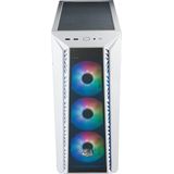 Cooler Master MasterBox 520 Mesh - Midi Tower - ATX, micro ATX, SSI CEB, Mini-ITX, EATX - gehard glas - geen voeding - wit