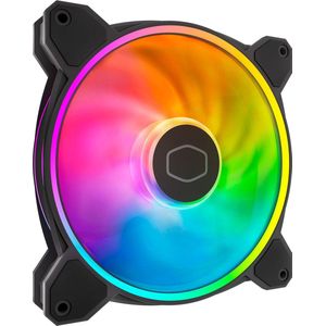 Cooler Master MasterFan MF140 Halo² - Ventilatorhuis - 140 mm - ARGB gen 2 - 4-Pin (PWM) - zwart, wit