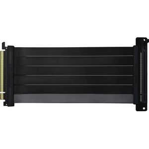 Cooler Master MasterAccessory Riser Kabel PCIe 4.0 x16 200 mm V2 - EMI-afgeschermde, ultraflexibele TPE-kabel, verstevigde PCI-slots, gouden pinconnectoren, ABS-behuizing - zwart