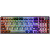 Cooler Master MK770 Space Grey Kailh Box V2 rood (FR, Draadloze, Bedraad), Toetsenbord, Grijs