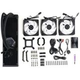 Cooler Master MasterLiquid Atmos 360 Watercooler CPU - Waterkoeling AIO kit, dubbele kamerpomp, Sickleflow 120 Edge ventilatoren, ARGB Gen 2, LGA1700 & AM5 beugels, zwart