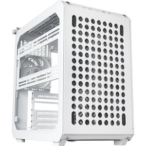 Cooler Master Qube 500 Flatpack wit – pc-behuizing, middelgroot, ATX, volledig modulair, 1 x 120 mm, ventilator achter geïnstalleerd, verticale GPU-houder, ondersteunt EATX moederbord en 2 x