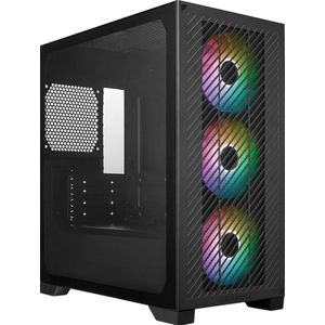 Cooler Master Elite 301 - Mini-Tower (Micro-ATX, ITX), 3 x 120mm ARGB Inlaat Ventilatoren (1200 RPM), Ondersteunt tot 280mm Radiator of 365mm GPU, Luchtdoorlatende PSU Shroud, USB 3.2 Gen1 Type-C
