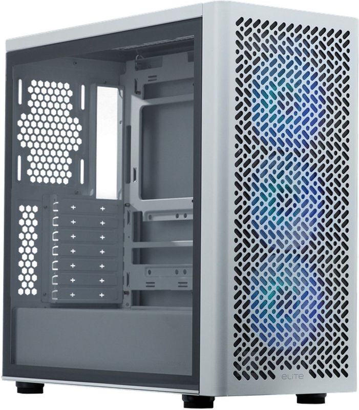 Cooler Master - Elite 502 - Midi Tower PC - Wit - ATX EATX ITX micro ATX