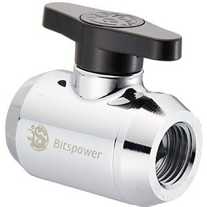 Bitspower Stopkraan 1/4 inch, Aansluitingen voor waterkoeling, Zilver