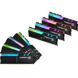 G.Skill Trident Z RGB Werkgeheugenset voor PC DDR4 64 GB 8 x 8 GB Non-ECC 3600 MHz 288-pins DIMM CL16-16-16-36 F4-3600C16Q2-64GTZR