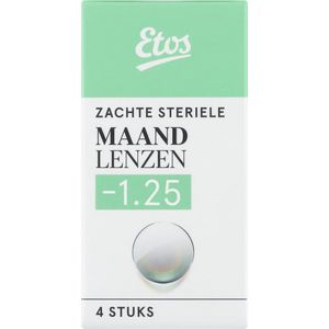 Etos Maandlenzen - Zacht - Sterkte -1.25 - 1x4 stuks