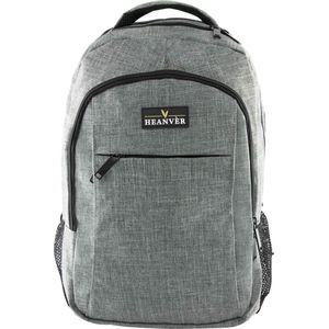 HEANVER XL Rugzak 17"" - Laptop Backpack 17 inch 36L - Dames / Heren - Waterafstotend - Grijs