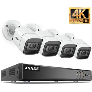 Annke Beveiliging camera set met 4 camera’s ( 4K - 8MP ) en 1tb Harde schijf – plug and play – Nederlandse helpdesk