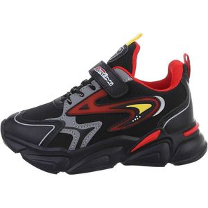Kinderschoenen zwart/rood maat 30 (sportschoen)