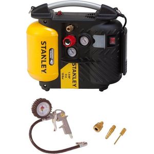 Stanley Compressor DN200/10/5 inclusief Perslucht Blaaspistool - 4 delig