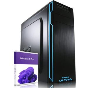 GREED® Intel Core 12th Gen - Ultra PC - Snelle computer voor kantoor - Computer met 4.4 GHZ - 32 GB RAM/geheugen - 1TB SSD + 1TB HDD - DVD - USB 3.0 - WLAN - incl. Windows 11 Pro