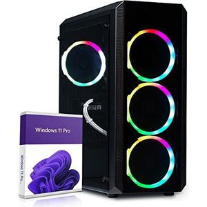 Greed® MK2 High End Gaming PC - AMD Ryzen 7 5700X + Nvidia Geforce RTX 5060 - Ultra snelle RGB-computer + Desktop 4K Raytracing met 4,6 GHz - 32 GB DDR4 RAM - 1 TB SSD - WLAN + Windows 11 Pro