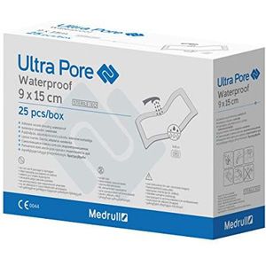 Medrull Ultra Pore Steriel Waterdichte Wond Dressing Gips 25 Stuks, 15 cm Lengte x 9 cm Breedte
