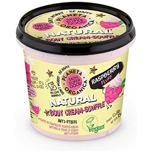 Framboos pluis natuurlijke body cream-soufflé 360 ml
