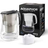 Aquaphor Waterfilterkan 4.2 liter Onyx zwart met wisselpatroon Maxfor+