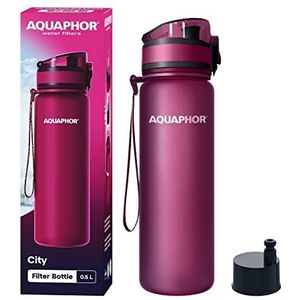 Aquaphor City Drinkfles met waterfilter Ruby (Capaciteit wisselfilter 150L)