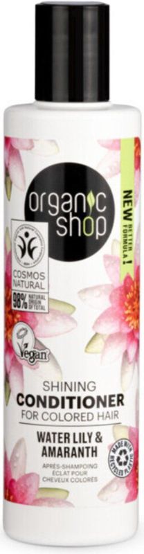 Organic Shop Organic Shea & Lily Verhelderende Conditioner voor Glanzend en Makkelijk Kambaar Haar voor Gekleurd Haar 280 ml