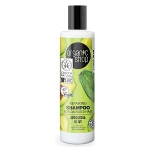 Organic Shop Herstellende Shampoo voor Beschadigd Haar Avocado en Olijf, 280 ml