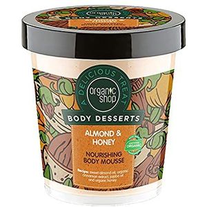 Organic Shop Body Desserts Almond & Honey Body Mousse voor Voeding en Hydratatie 450 ml