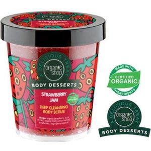 Organic Shop - Body Desserts - Dieptereinigende Peeling - Aardbei - 450 ml