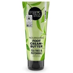 Organic Shop Voedende Voetcrème-Boter Tea Tree en Patchouli (75ml)