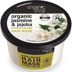 Organic Shop - Organic Jasmine & Jojoba Express Volume Hair Mask Volume Enhancing Indian Jasmine 250Ml