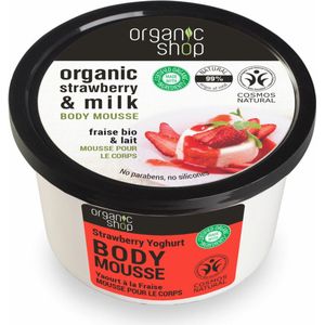 Organic Shop - Strawberry & Milk - Bodycrème - 250 ml - Natuurlijke Ingrediënten