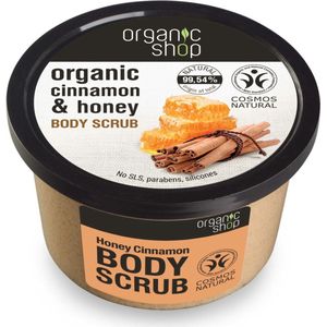 Organic Shop - Cinnamon & Honey - Body Scrub - 250 ml - Natuurlijke Ingrediënten