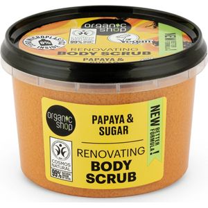 Organic Shop - Papaya & Sugar - Lichaamspeeling - 250 ml - Suiker Scrub