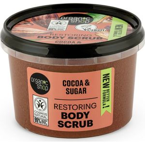 Organic Shop - Body Scrub - Chocolade - 250 ml - Natuurlijke Ingrediënten