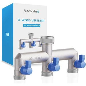 Bächlein Y-Verteiler (3-weg Y-Verteiler met 3 afsluitkranen - G 3/4"")