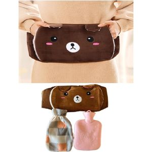 3-in-1 warmwaterkruikriem, zachte riem + warmwaterkruik 1 liter, zachte warmwaterkruik afdekking voor taille, rug, benen, nek en schouders, geschikt voor volwassenen en kinderen