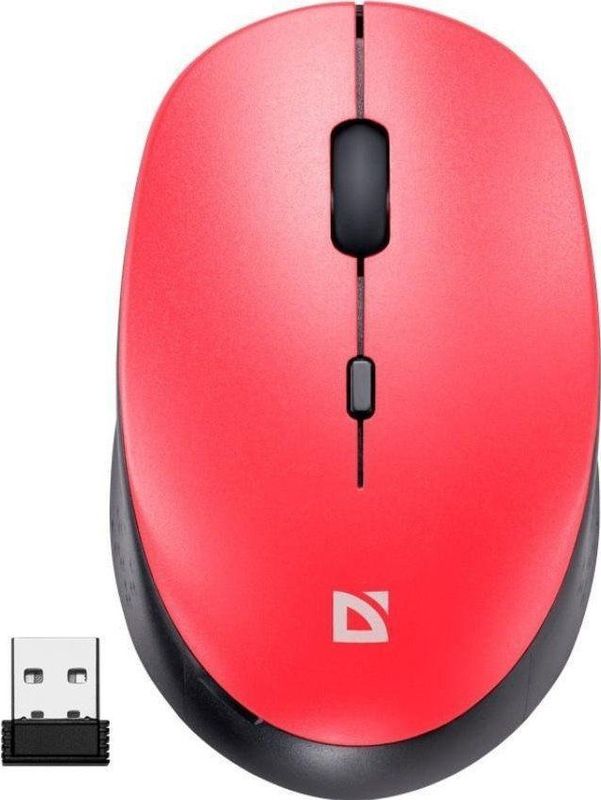 Defender draadloos mouse silent click AURIS MB-027 800/1200/1600 DPI rood