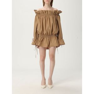 Jurken - OfftheShoulder Mini Dress - Beige