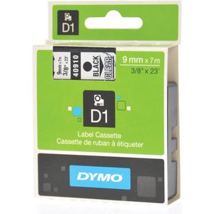 Laminated Tape for Labelling Machines Dymo D1 40910 LabelManager™ Transparent 9 mm Black (5 Units)