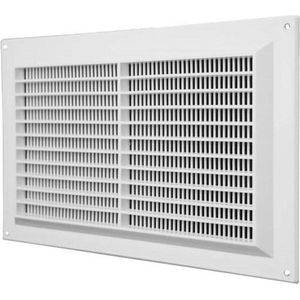 Ventilatierooster rechthoekig met grill 250x170 wit - VR2517