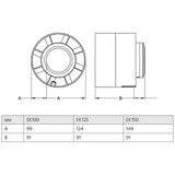 Europlast inline buisventilator 100m3 Ã˜ 100mm - EK100