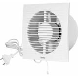 EE - Badkamerventilator Wit - Diameter 100 mm - Trekkoord en Stekker