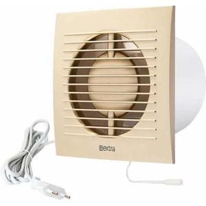 Badkamerventilator 125 mm GOUD met timer en vochtsensor EE125HTG