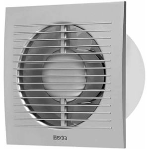 Badkamerventilator 150 mm ZILVER met timer en vochtsensor EE150HTS