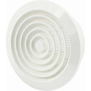Europlast kunststof ventilatierooster rond wit met grill Ø 125mm - NGA125