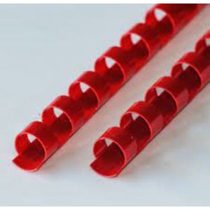 BINDRUG INBINDRING ROOD 16MM PVC 21RINGS FORPUS DOOS 100STK