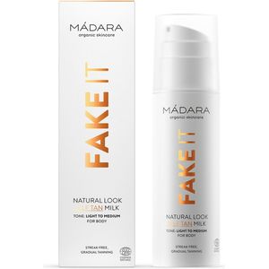 MÁDARA FAKE IT Self Tan Milk 150 ml - hyaluronzuur - jojoba olie - zelfbruiner
