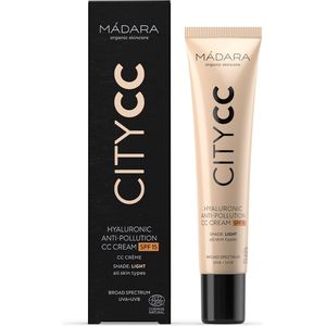 MÁDARA - Anti-Pollution CC Cream - Light Beige - 40ml - SPF15 - Hyaluronzuur - UVA/UVB