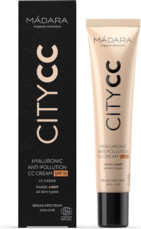 MÁDARA - Anti-Pollution CC Cream - Light Beige - 40ml - SPF15 - Hyaluronzuur - UVA/UVB