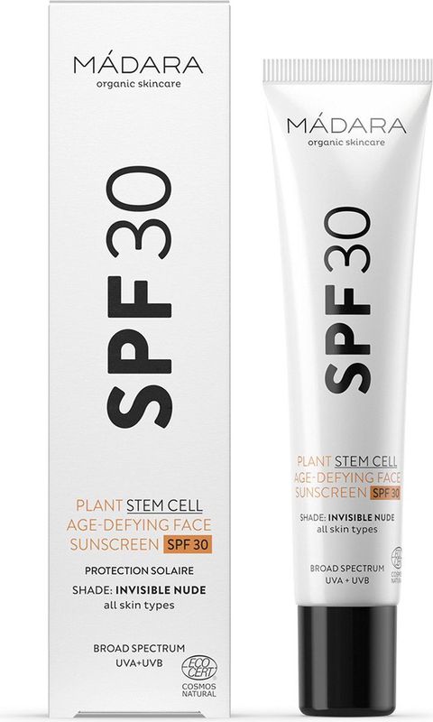 MÁDARA Plant Stem Cell Age-Defying Face Sunscreen SPF30 - 40 ml -UVA/UVB-bescherming
